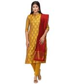 Yellow woven cotton salwar