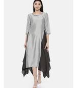 mayank modi Silver Grey Fish Tail Dress