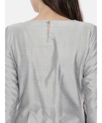 mayank modi Silver Grey Fish Tail Dress 2