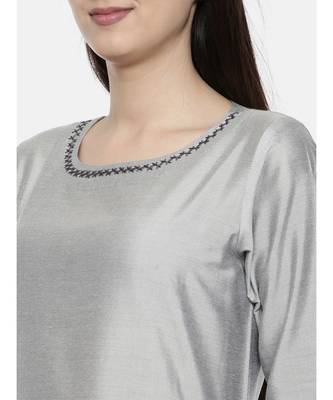 mayank modi Silver Grey Fish Tail Dress 3