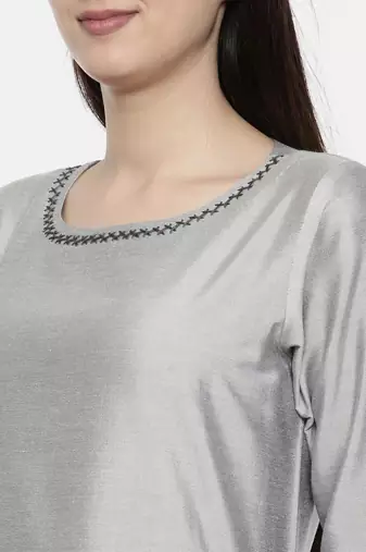 mayank modi Silver Grey Fish Tail Dress