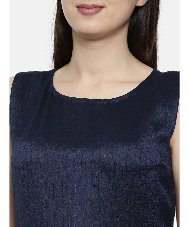 mayank modi Blu/Grey Drape Dress