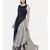 mayank modi Blu/Grey Drape Dress