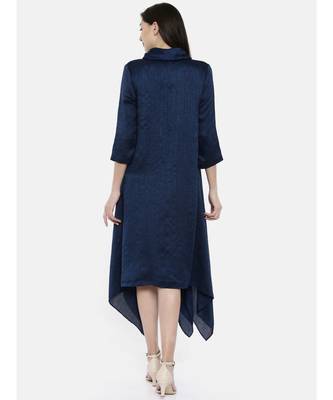 mayank modi Blue Cowl Neck Dress 4