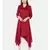 mayank modi Red Cowl Neck Dress