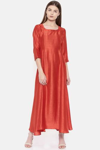 mayank modi Rust Orange Dress