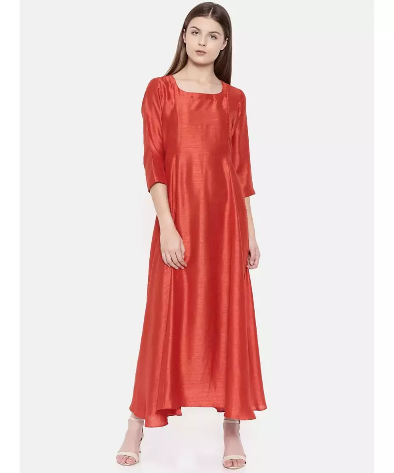mayank modi Rust Orange Dress