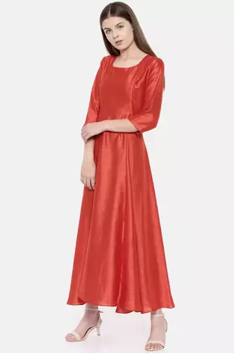 mayank modi Rust Orange Dress