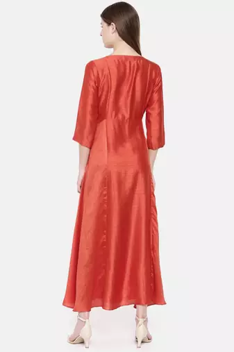 mayank modi Rust Orange Dress