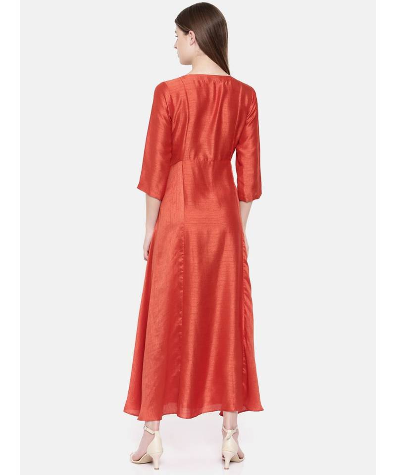 mayank modi Rust Orange Dress