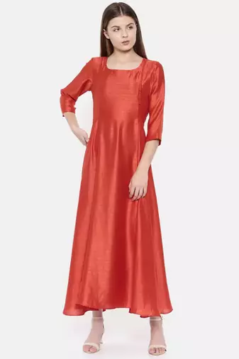 mayank modi Rust Orange Dress