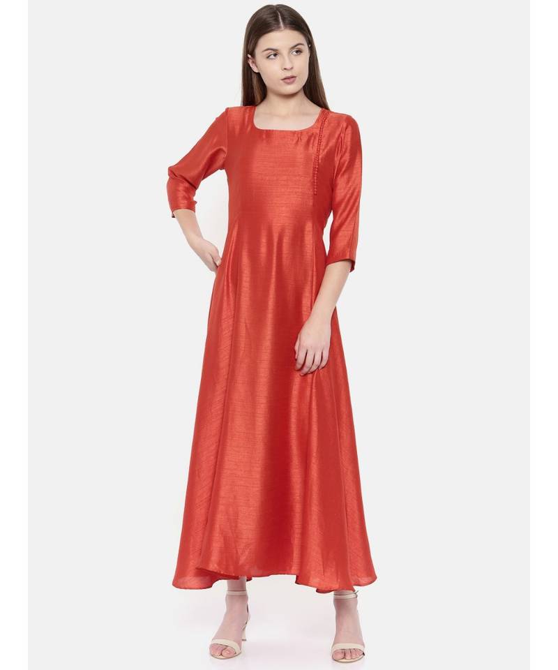 mayank modi Rust Orange Dress