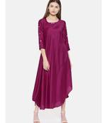 mayank modi Wine Bias Slub Dress