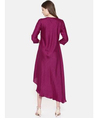 mayank modi Wine Bias Slub Dress 4