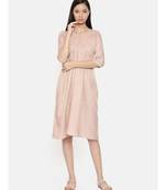 mayank modi Knee length mauve dress with pleated yoke