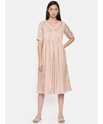 mayank modi Knee length mauve dress 1