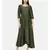 mayank modi Rust green maxi dress with potli button detailing