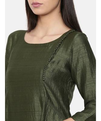 mayank modi Rust green maxi dress with potli button detailing 2