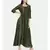 mayank modi Rust green maxi dress with potli button detailing