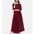 mayank modi Wine coloured cowl hem maxi dress