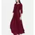 mayank modi Wine coloured cowl hem maxi dress