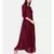 mayank modi Wine coloured cowl hem maxi dress
