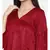 mayank modi Red assymetric dress with flounce sleeves and gathers