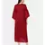 mayank modi Red assymetric dress with flounce sleeves and gathers