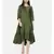 mayank modi Rust green midi dress with potli buttons