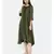 mayank modi Rust green midi dress with potli buttons