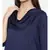 mayank modi Blue cowl neck, waterfall hem dress