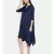mayank modi Blue cowl neck, waterfall hem dress