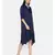 mayank modi Blue cowl neck, waterfall hem dress