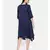 mayank modi Blue cowl neck, waterfall hem dress