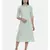 mayank modi Green,Linen Satin panel cut dress