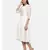 mayank modi  Silver beige, cotton silk high low cowl dress.