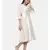 mayank modi  Silver beige, cotton silk high low cowl dress.