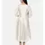 mayank modi  Silver beige, cotton silk high low cowl dress.