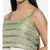 mayank modi  Silver beige and green cotton silk pleated dress 