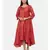 mayank modi  Rust orange high low dress with center show potlis.