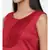 mayank modi  Red, cotton silk dress with pleats detailings.