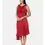 mayank modi  Red, cotton silk dress with pleats detailings.