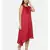 mayank modi  Red, cotton silk dress with pleats detailings.