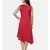 mayank modi  Red, cotton silk dress with pleats detailings.