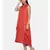 mayank modi  Rust orange cotton silk overlayered dress with sequins detailings.