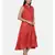 mayank modi  Rust orange cotton silk overlayered dress with sequins detailings.