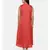 mayank modi  Rust orange cotton silk overlayered dress with sequins detailings.