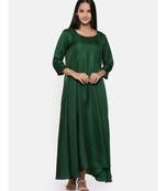 mayank modi  Green,cotton silk maxi dress with show potlis.