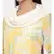 mayank modi  Yellow printed muslin cotton cowl neck dress.
