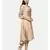 mayank modi  Brass gold, cotton silk high low cowl dress.